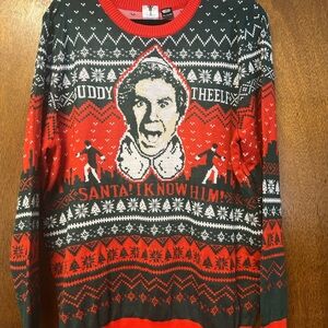 Festive Green and Red Christmas Sweater